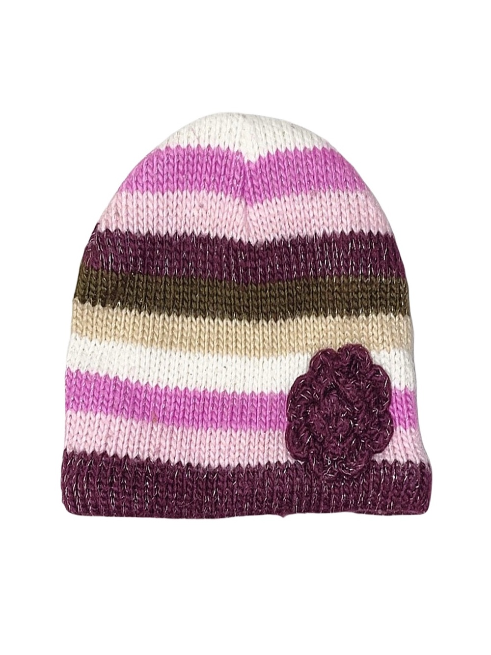 ABG ACCESSORIES Girl's Striped Winter Hat Size 4-14 Years